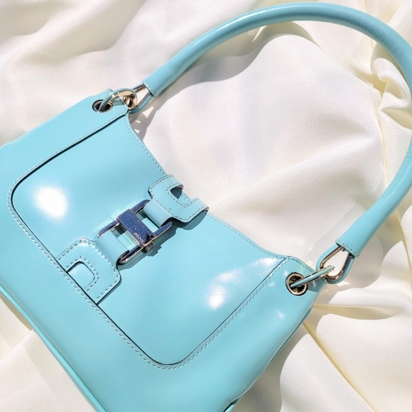 🍭GUCCI PATENT CALFSKIN TEAL BAG 🍭 - Picture 7 of 11